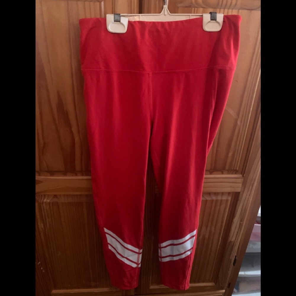 Red DSG Stripe Leggings